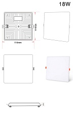 Встраиваемый светодиодный светильник Zortes CLOUD ZRS.57794.18 2
