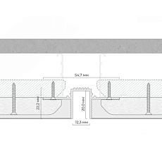 Разделительный профиль FerGipps черный РП 12 УТ000002062 2