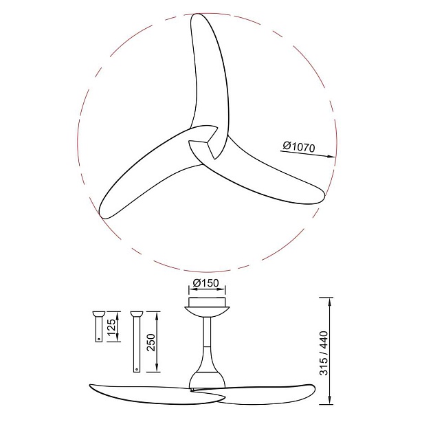 Люстра-вентилятор Mantra IPANEMA III 9041 Фото № 3