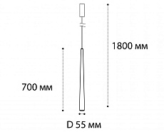 Подвесной светодиодный светильник Italline IT03-1428 coffee 1