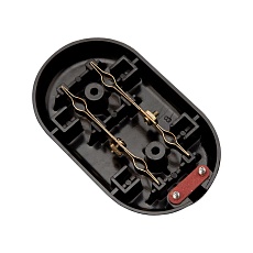 Колодка 2 гнезда карболитовая б/з 16 А, черная Rexant 11-8981 1