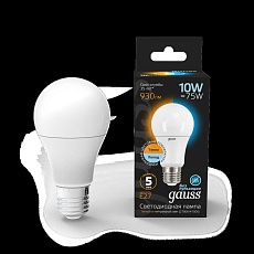 Лампа светодиодная Gauss E27 10W 3000K матовая 102502110 4