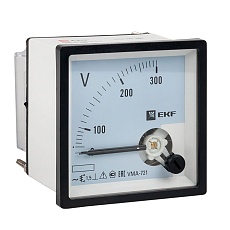 Вольтметр VMA-721 аналоговый на панель (72х72) квадратный вырез 300В прямое подкл. EKF PROxima vma-721-300