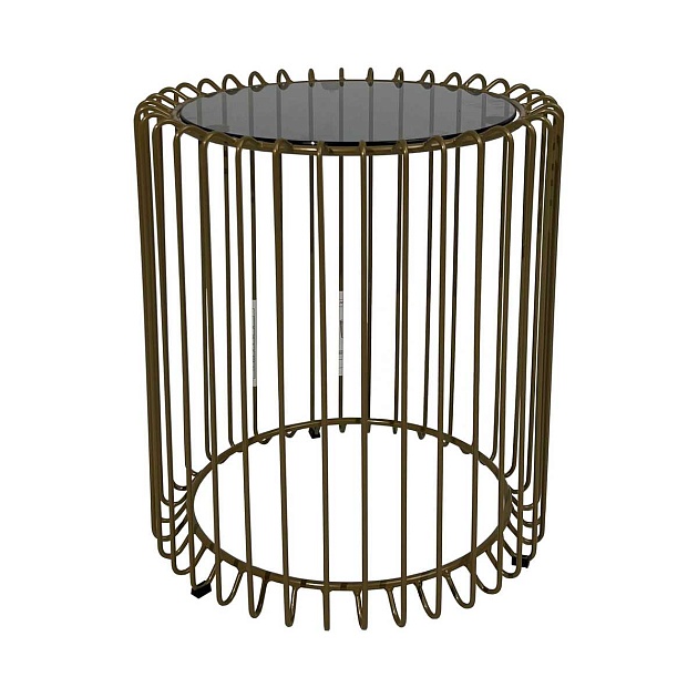 Журнальный стол AksHome Pride стекло/золотой, d 400*450 92422 изображение 1 Журнальный стол AksHome Pride стекло/золотой, d 400*450 92422 Фото № 1