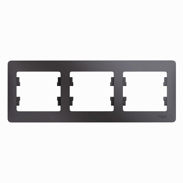 Рамка 3-постовая Systeme Electric Glossa графит GSL001303 Фото № 1