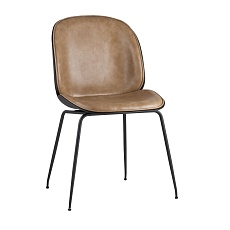 Кухонный стул Stool Group Турин бежевая экокожа черные ножки 8329 PU BEIGE