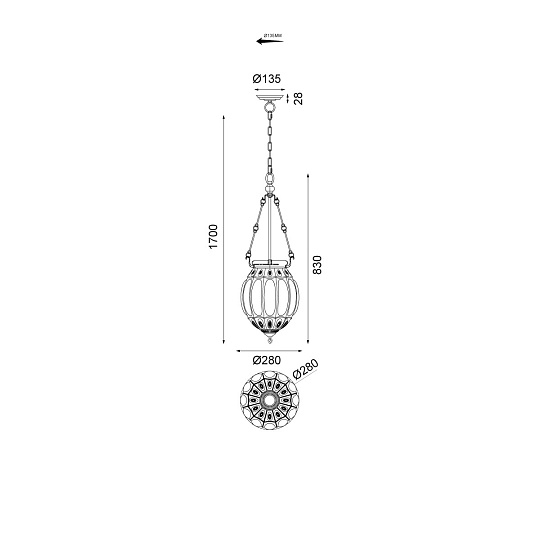 Подвесной светильник Vele Luce Helen VL4266P23 Фото № 5