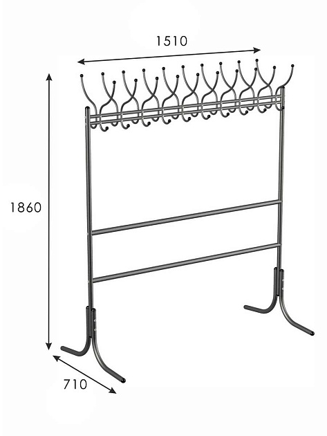 Гардеробная вешалка Мебелик М 12 002165 изображение 3 Гардеробная вешалка Мебелик М 12 002165 Фото № 3
