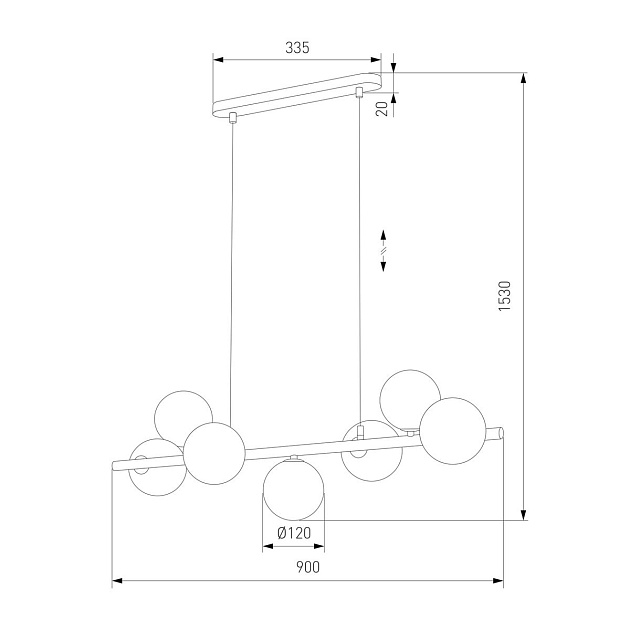 Подвесная люстра TK Lighting 4506 Estera Фото № 2