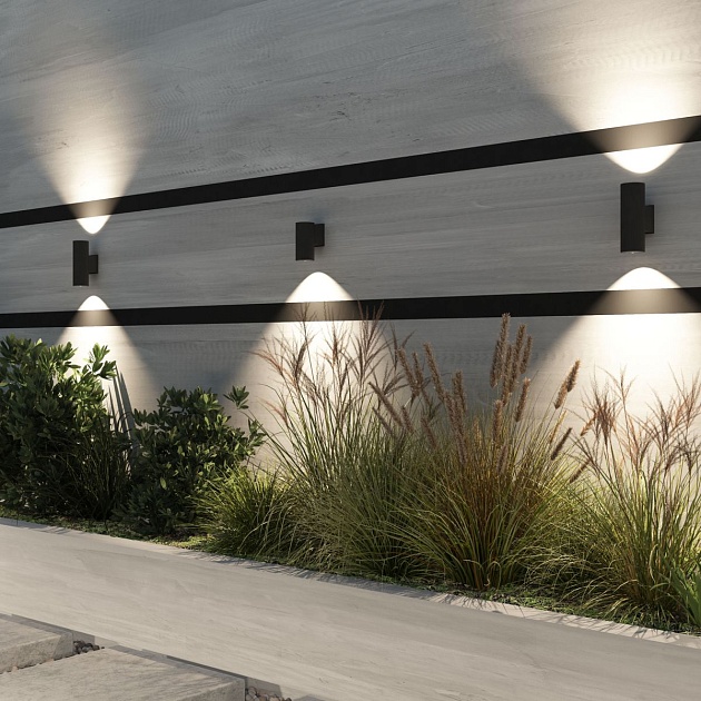 Уличный настенный светильник Denkirs Borg DK9820-BK Фото № 2