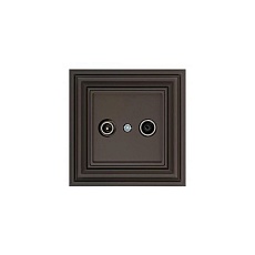 ТВ-розетка оконечная TV/радио Liregus Retro коричневый омбре 29-028