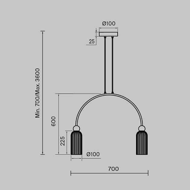 Подвесная люстра Maytoni Antic MOD302PL-02W Фото № 3