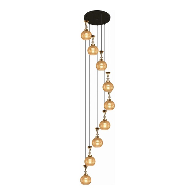 Подвесная люстра Reluce 02001-0.9-09 Amber Фото № 1