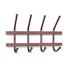 Настенная вешалка Sheffilton SHT-WH11 темный орех/медный металлик 4099746502