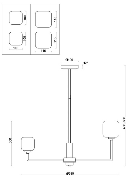 Подвесная люстра Freya Tender FR5373CL-06BS Фото № 2