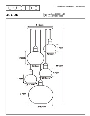 Подвесная люстра Lucide Julius 34438/05/61 1