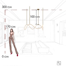 Подвесной светильник LOFT IT Thread 10388P/C Brass 2