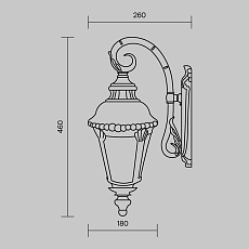 Уличный настенный светильник Maytoni Goiri O029WL-01BZ 1