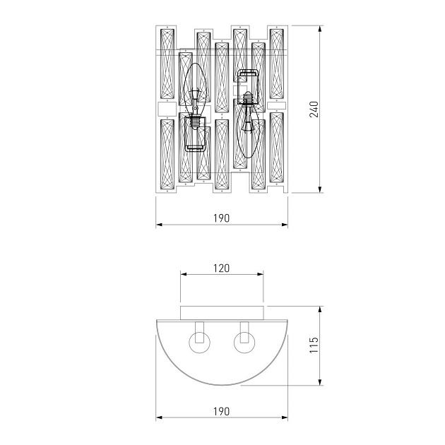 Настенный светильник Bogates Frammenti 352/2 Strotskis изображение 2 Настенный светильник Bogates Frammenti 352/2 Strotskis Фото № 2