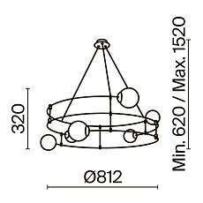 Подвесная люстра Maytoni Balance MOD317PL-06B 3