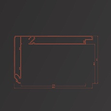 Профиль Flexy для изготовления прямых и угловых ниш для штор  11313 STANDART02 80 LED 9016 1