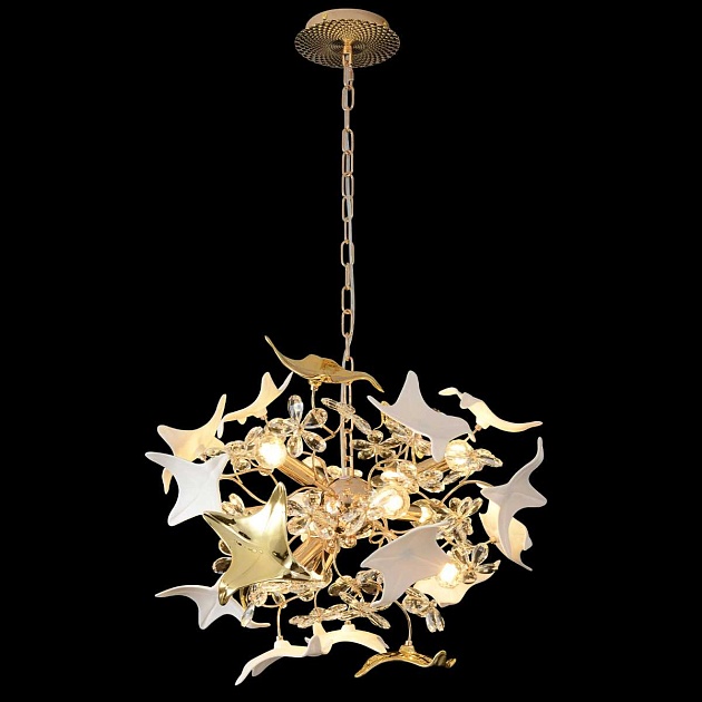 Подвесная люстра Crystal Lux LETISIA SP9 GOLD Фото № 1