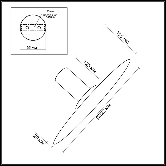 Настенно-потолочный светильник Odeon Light STOFLAKE 5078/25L Фото № 2