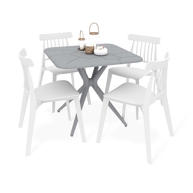 Обеденная группа Sheffilton SHT-DS198 серый/белый 9616813901 Фото № 1