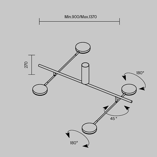 Потолочный светильник Maytoni Fad MOD070CL-L30B3K изображение 5 Потолочный светильник Maytoni Fad MOD070CL-L30B3K Фото № 5