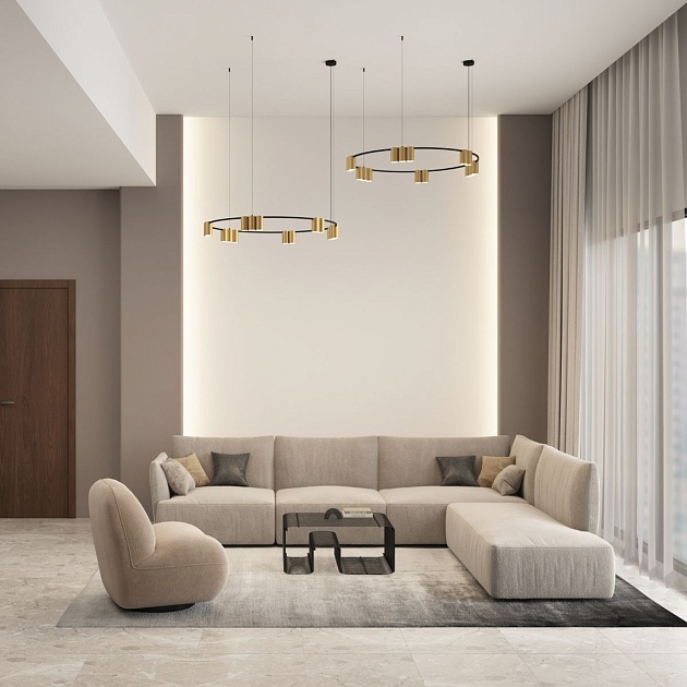 Подвесная люстра Denkirs Orbit DK4067-BK+SG Фото № 5