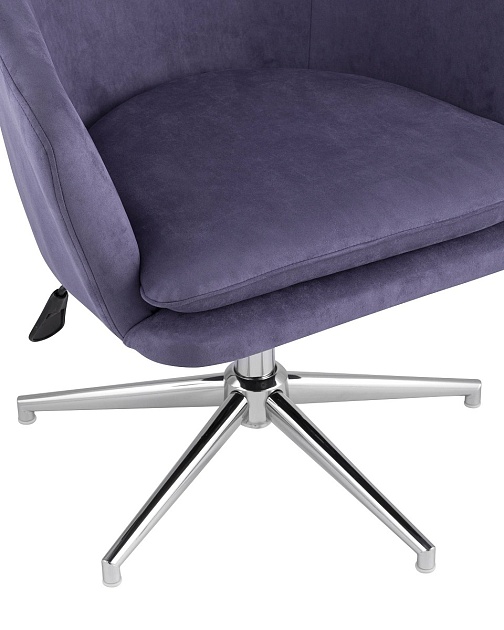 Поворотное кресло Stool Group Харис регулируемое замша синий HARRIS HY-82 Фото № 2