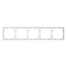 Рамка пластиковая Voltum S70 на 5 постов, (белый матовый) VLS100502