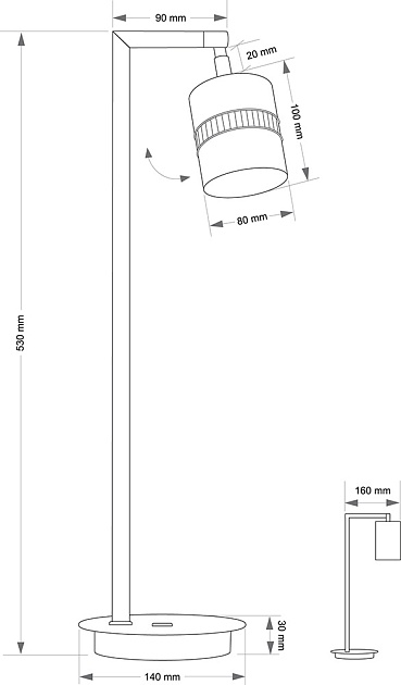 Настольный светильник KUTEK VESTO VES-LG-1(P) изображение 2 Настольный светильник KUTEK VESTO VES-LG-1(P) Фото № 2