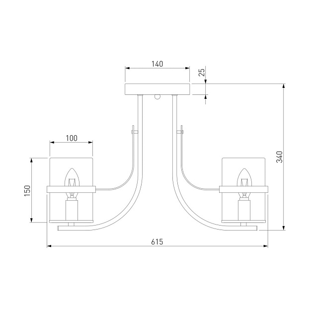Потолочная люстра Eurosvet 60085/5 античная бронза изображение 2 Потолочная люстра Eurosvet 60085/5 античная бронза Фото № 2