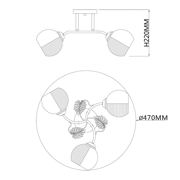 Потолочная люстра Escada Kalina 1119/3PL изображение 2 Потолочная люстра Escada Kalina 1119/3PL Фото № 2