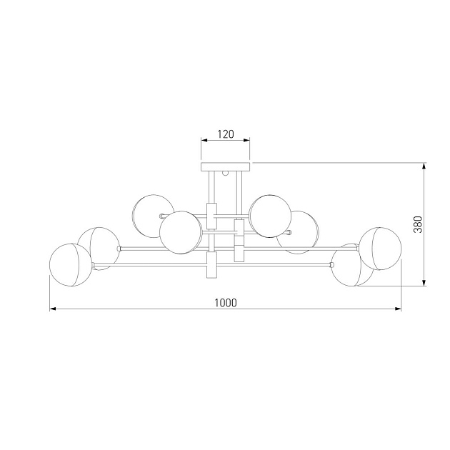 Потолочная люстра Eurosvet Nuvola 70129/8 латунь изображение 2 Потолочная люстра Eurosvet Nuvola 70129/8 латунь Фото № 2