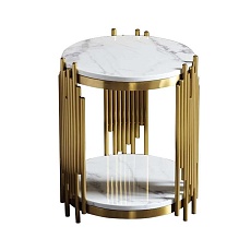 Журнальный столик ArtHomeDecor Stereo ID 410-500x550 GL/WtM