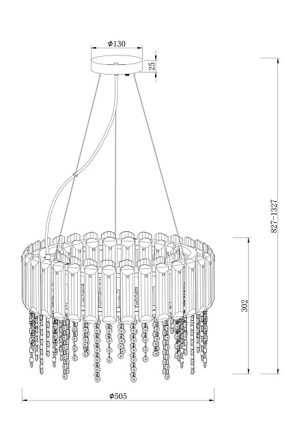 Подвесная люстра Maytoni Hail MOD097PL-06CH Фото № 2
