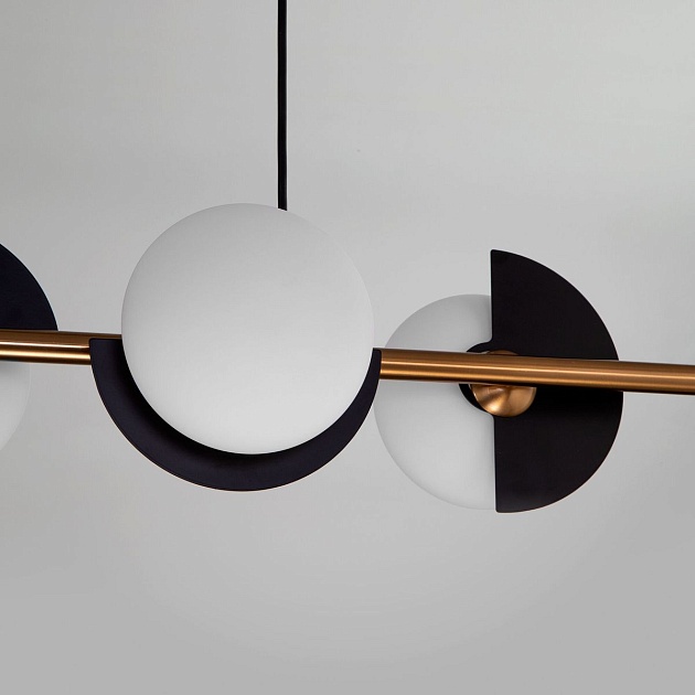 Подвесная люстра Eurosvet Moity 70149/4 черный/латунь изображение 3 Подвесная люстра Eurosvet Moity 70149/4 черный/латунь Фото № 3