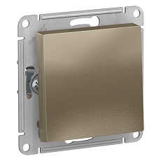 Переключатель одноклавишный перекрестный Systeme Electric AtlasDesign 10A 250V шампань ATN000571