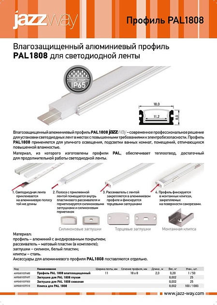 Профиль Jazzway PAL 1808 1037480 Фото № 2