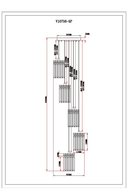 Подвесная люстра Moderli Levi V10756-5P Фото № 2