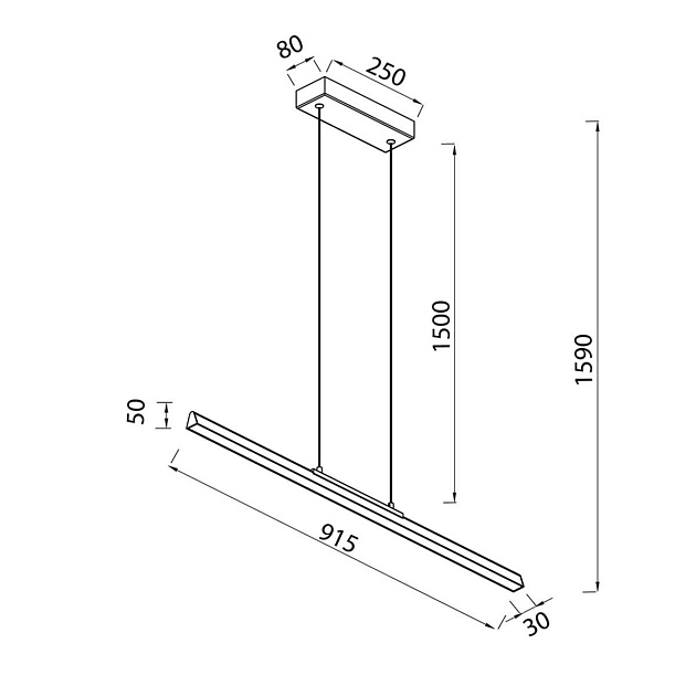 Подвесной светильник Mantra Lineal 8956 Фото № 2