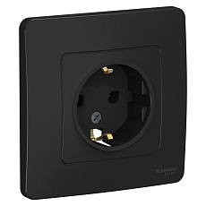Розетка 2К+З Systeme Electric Blanca 16A 250V антрацит BLNRS001016