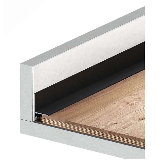 Теневой плинтус FerGipps черный ЛП 20 УТ000002543 Фото № 2