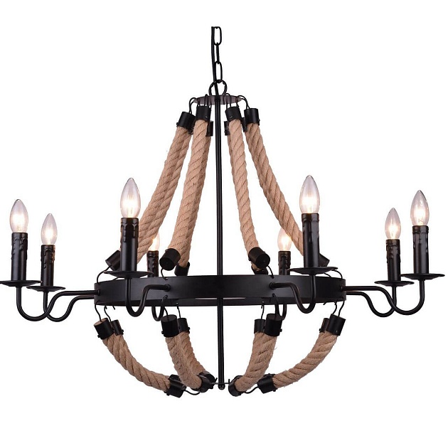 Подвесная люстра Arte Lamp Marsiglia A8956LM-8BK изображение 2 Подвесная люстра Arte Lamp Marsiglia A8956LM-8BK Фото № 2