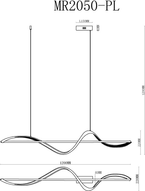 Подвесной светодиодный светильник MyFar Marry MR2050-PL изображение 2 Подвесной светодиодный светильник MyFar Marry MR2050-PL Фото № 2