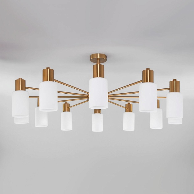 Потолочная люстра Eurosvet Vegga 70160/12 латунь Smart изображение 5 Потолочная люстра Eurosvet Vegga 70160/12 латунь Smart Фото № 5