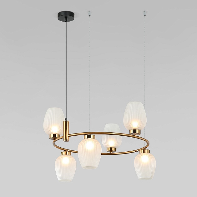 Подвесная люстра Eurosvet Alva 30183/6 латунь Фото № 1