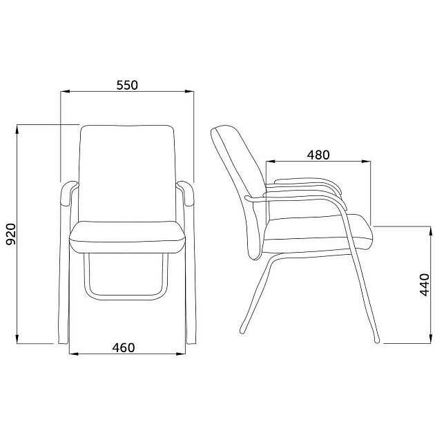 Офисный стул AksHome Oscar бежевый, экокожа, цвет каркаса хром 70058 Фото № 2